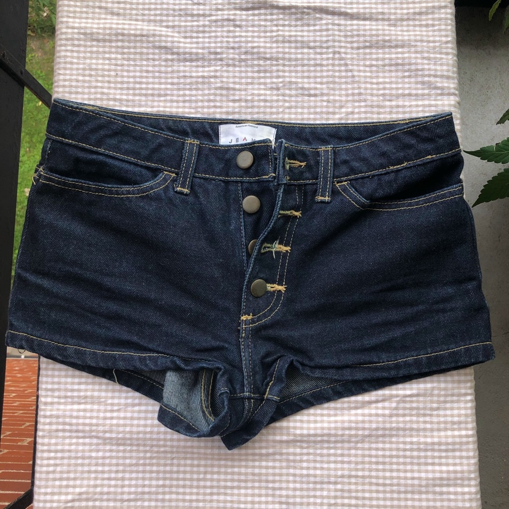 American apparel Jean shorts with buttons